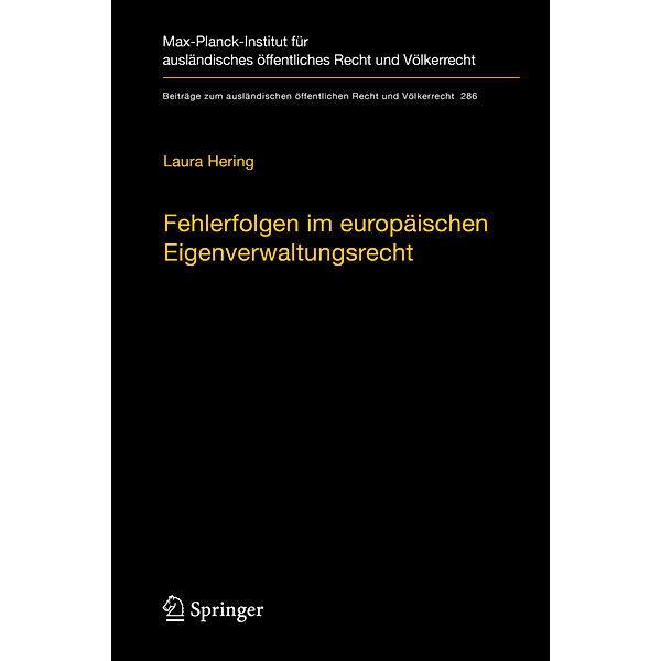 Fehlerfolgen im europäischen Eigenverwaltungsrecht, Laura Hering