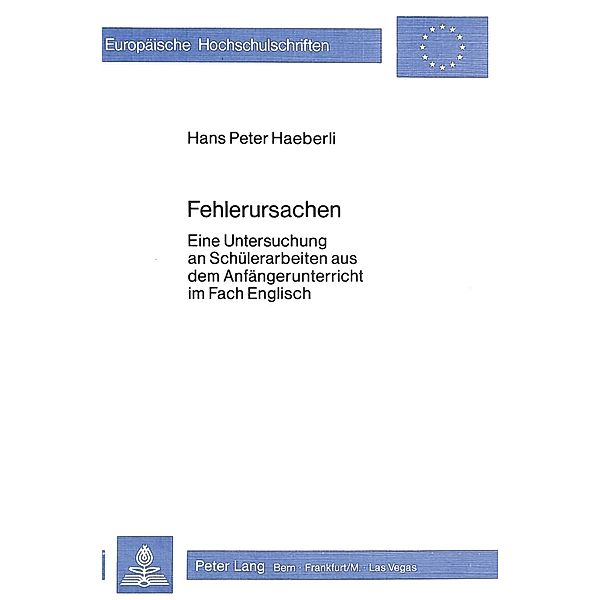 Fehlerursachen, Hans-Peter Häberli