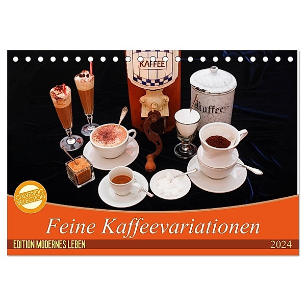 Feine Kaffeevariationen (Tischkalender 2024 DIN A5 quer), CALVENDO Monatskalender, Anette/Thomas Jäger