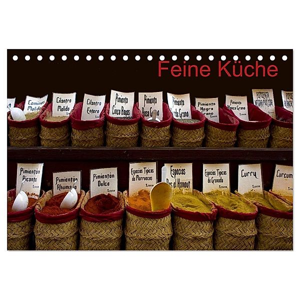 Feine Küche (Tischkalender 2024 DIN A5 quer), CALVENDO Monatskalender, Ange