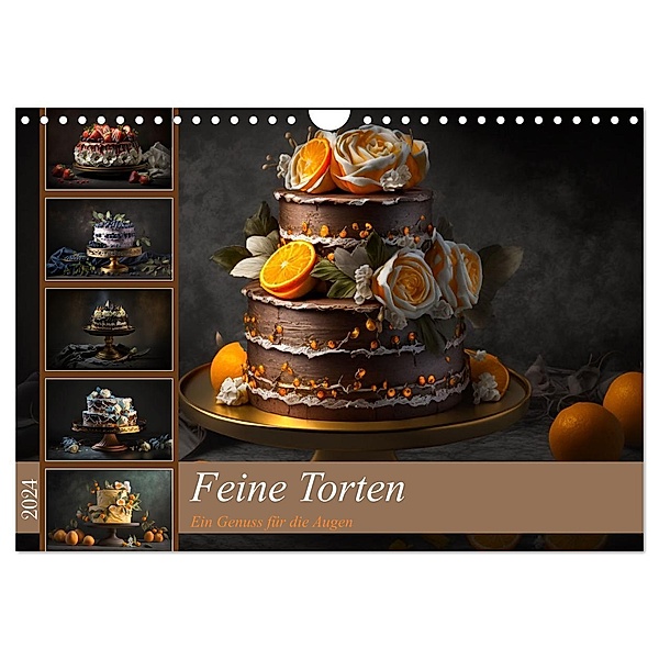 Feine Torten (Wandkalender 2024 DIN A4 quer), CALVENDO Monatskalender, Dirk Meutzner