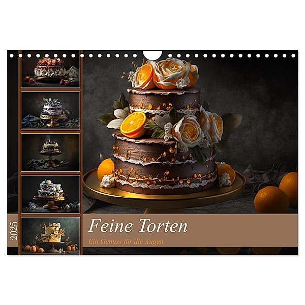 Feine Torten (Wandkalender 2025 DIN A4 quer), CALVENDO Monatskalender, Calvendo, Dirk Meutzner