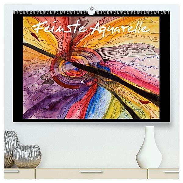 Feinste Aquarelle (hochwertiger Premium Wandkalender 2024 DIN A2 quer), Kunstdruck in Hochglanz, Ricarda Dämmrich