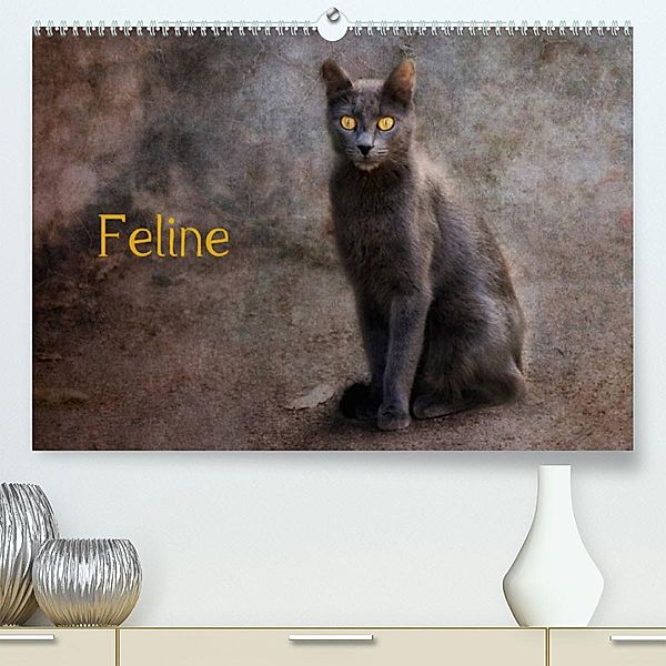 Feline (Premium, hochwertiger DIN A2 Wandkalender 2023, Kunstdruck in Hochglanz), Claudia Möckel / Lucy L!u
