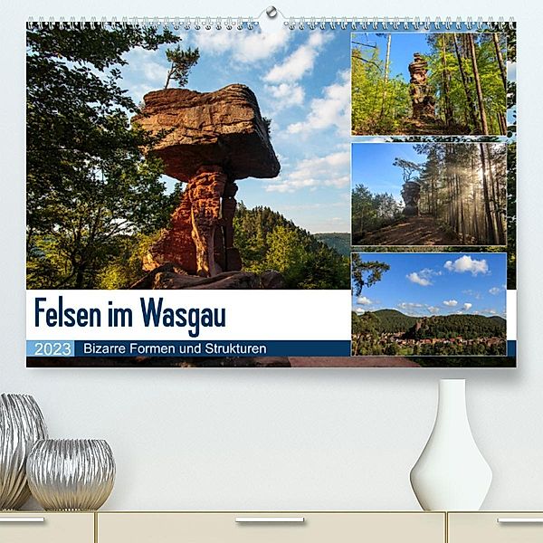 Felsen im Wasgau (Premium, hochwertiger DIN A2 Wandkalender 2023, Kunstdruck in Hochglanz), Andreas Jordan