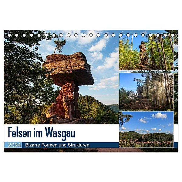 Felsen im Wasgau (Tischkalender 2024 DIN A5 quer), CALVENDO Monatskalender, Andreas Jordan