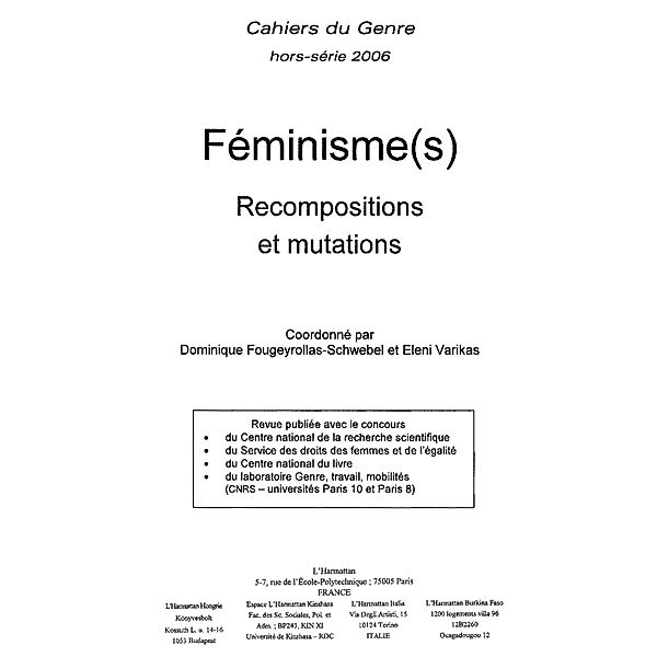 Feminisme(s) recompositions etmutations / Hors-collection, Dominique Fougeyrollas-Schwebel