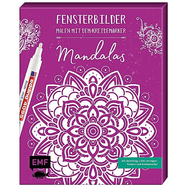 Fensterbilder malen mit dem Kreidemarker - Mandalas