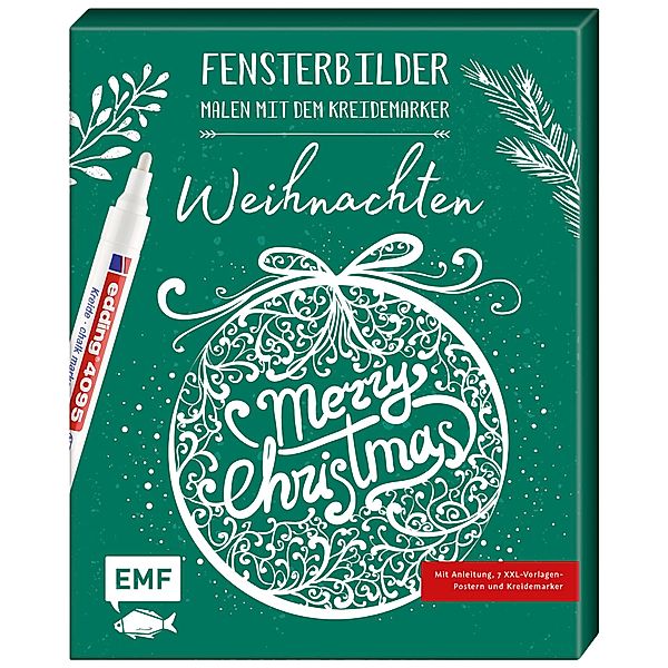 Fensterbilder malen mit dem Kreidemarker - Weihnachten - Merry Christmas  Buch versandkostenfrei bei Weltbild.ch bestellen
