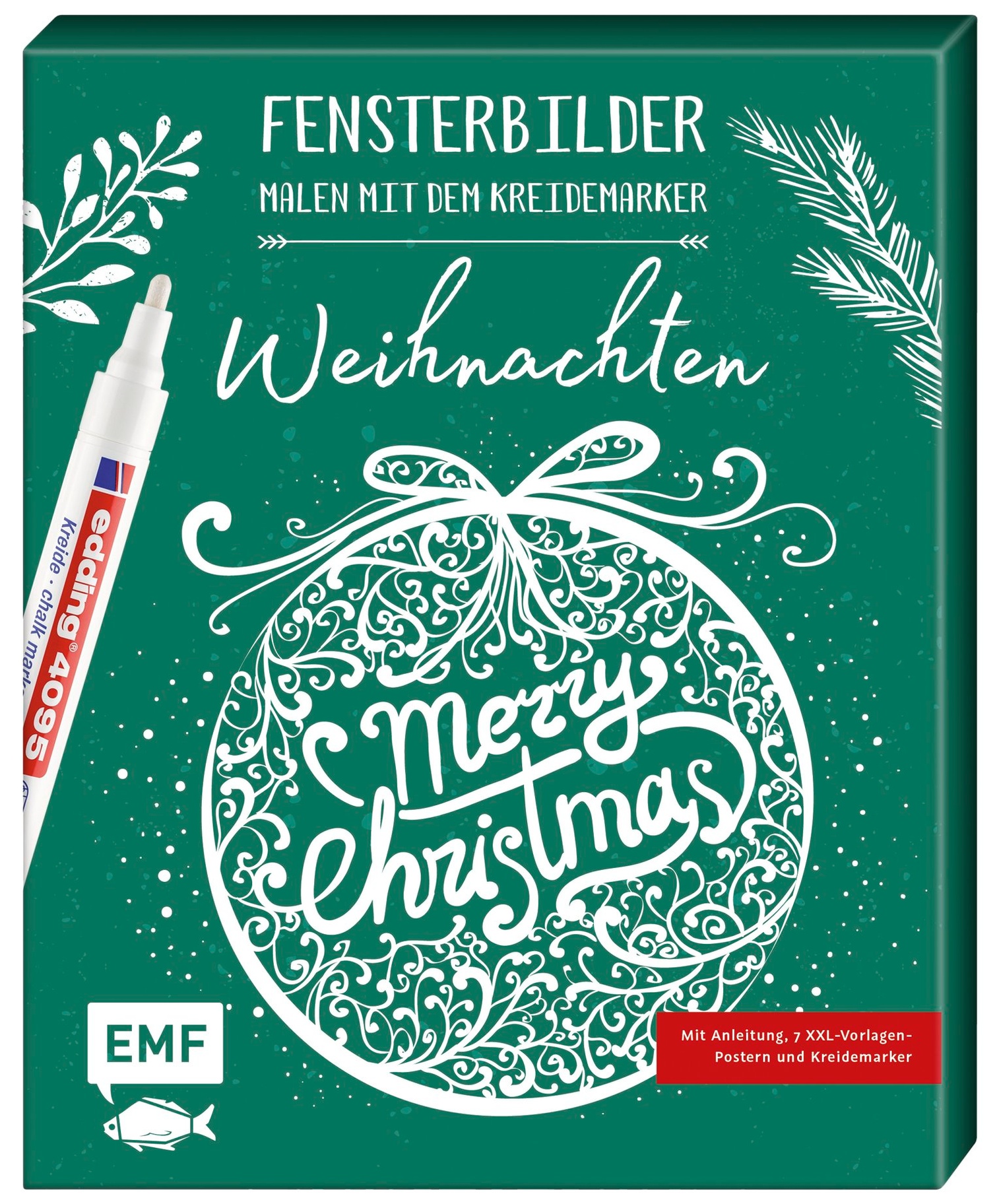 Fensterbilder malen mit dem Kreidemarker - Weihnachten - Merry Christmas  Buch jetzt online bei Weltbild.at bestellen