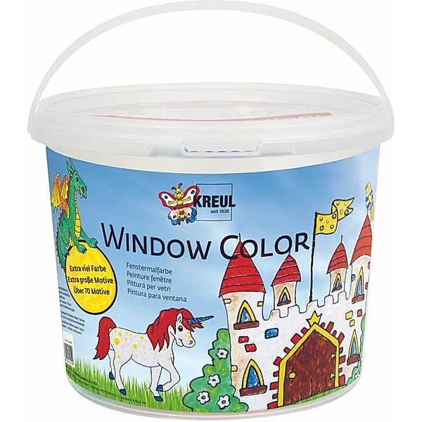 KREUL Fenstermalfarben-Set WINDOW COLOR BURG mit 6 Farben in bunt