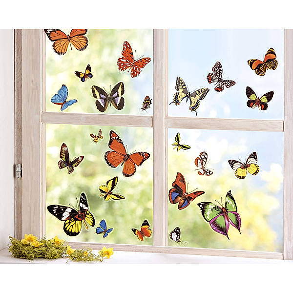 Fenstersticker Schmetterling, 60 Stück