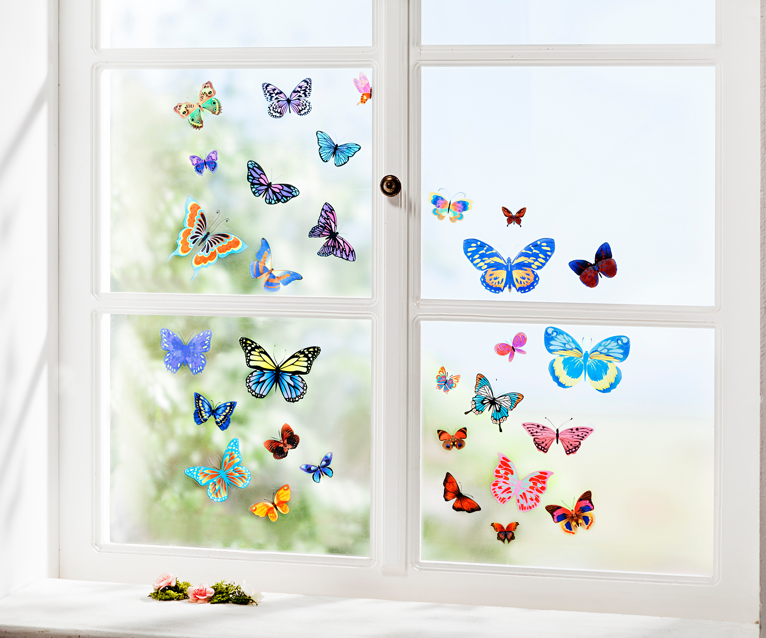 Farbige 3d Schmetterling Fenster Aufkleber Frühling Fenster Aufkleber  Dekoration
