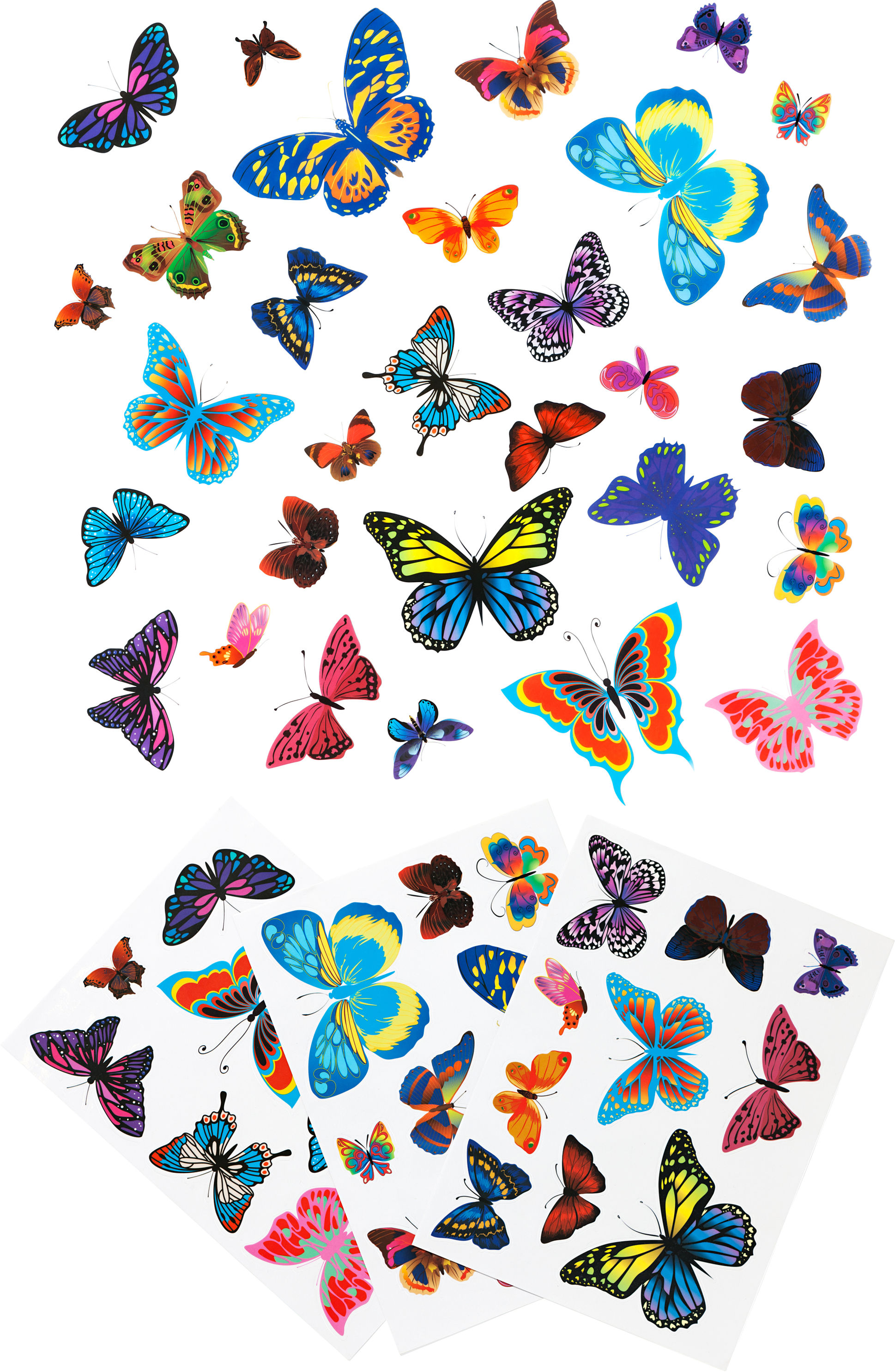 Fenstersticker ''Schmetterlinge'' 60-teilig