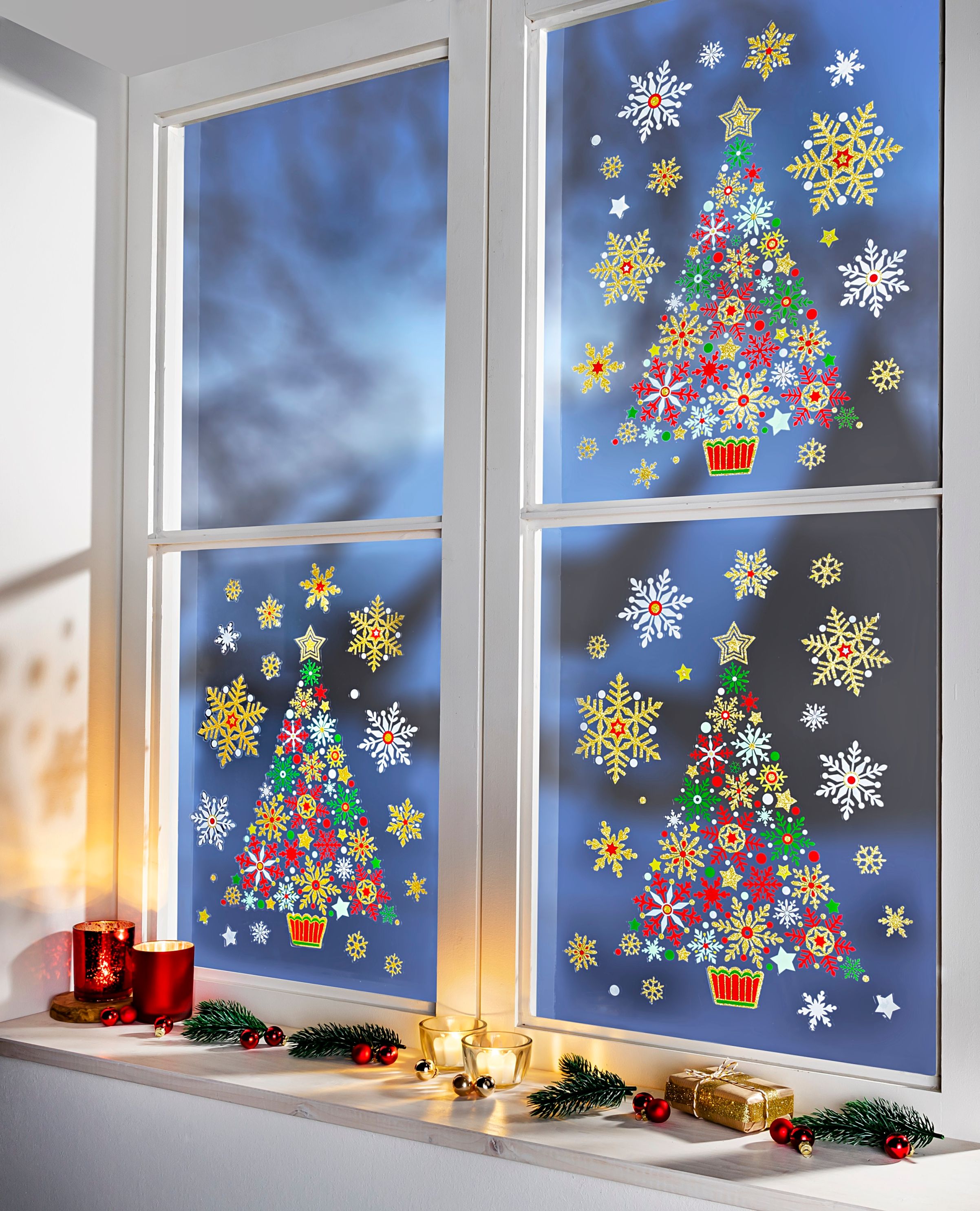 Fenstersticker Weihnachtsbaum 57-teilig bestellen | Weltbild.de