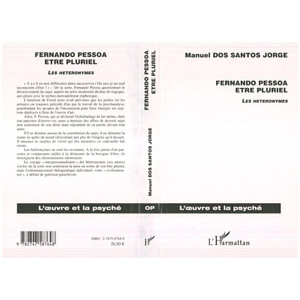 Fernando pessoa etre pluriel les heteron / Hors-collection, Dos Santos Jorge Manuel