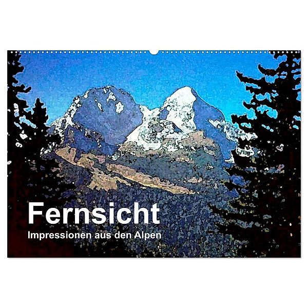 Fernsicht - Impressionen aus den Alpen (Wandkalender 2024 DIN A2 quer), CALVENDO Monatskalender, Friederike Küster