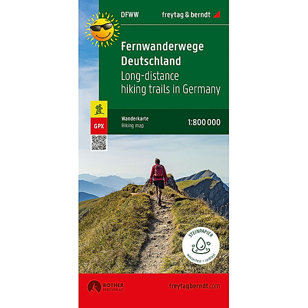 Fernwanderwege Deutschland, Weitwanderkarte 1:800.000, freytag & berndt