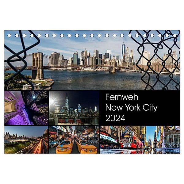 Fernweh New York City (Tischkalender 2024 DIN A5 quer), CALVENDO Monatskalender, Kurt Krause