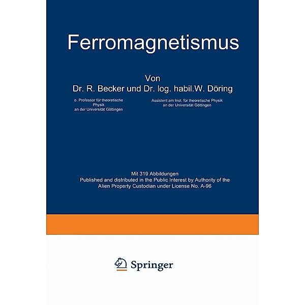 Ferromagnetismus, R. Becker, W. Döring