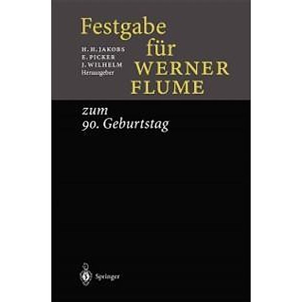 Festgabe für Werner Flume