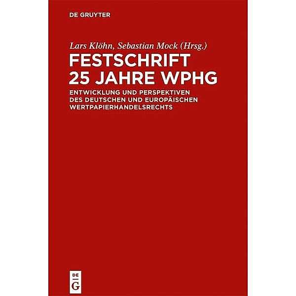 Festschrift 25 Jahre WpHG