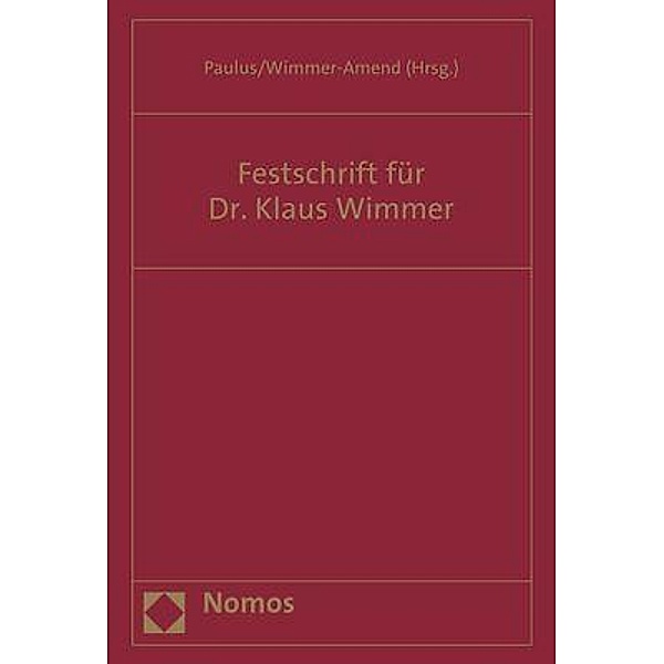 Festschrift für Dr. Klaus Wimmer