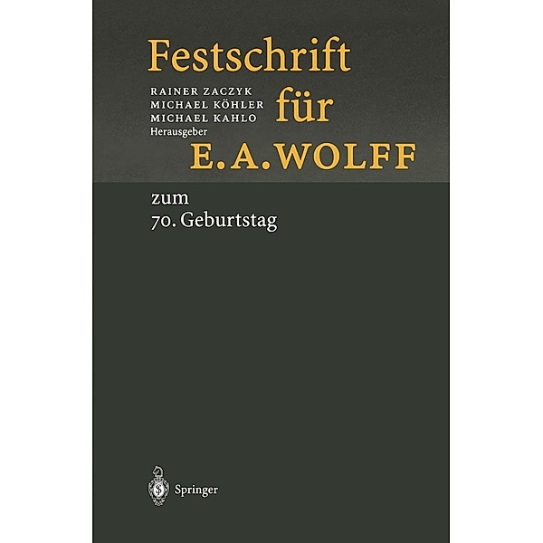 Festschrift für E.A. Wolff