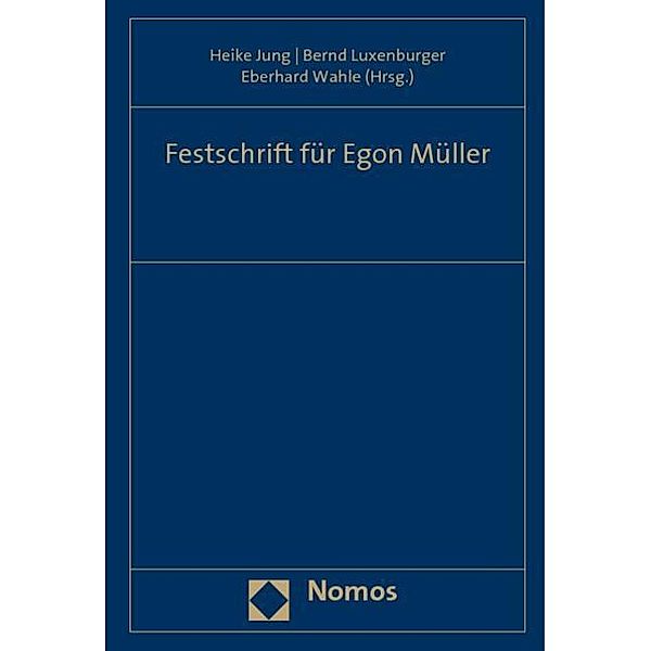 Festschrift für Egon Müller