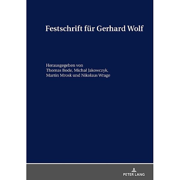 Festschrift fuer Gerhard Wolf