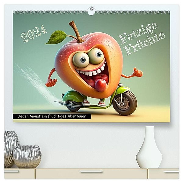 Fetzige Früchte (hochwertiger Premium Wandkalender 2024 DIN A2 quer), Kunstdruck in Hochglanz, DigitalDreamweaver