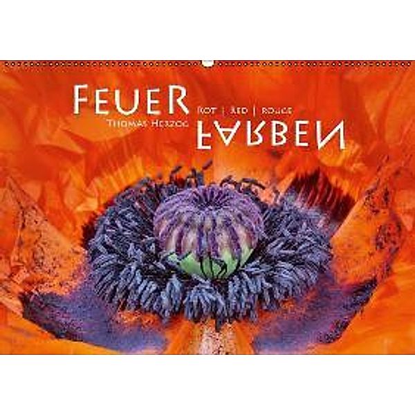 FEUERFARBEN Rot ~ Red ~ Rouge (Wandkalender 2016 DIN A2 quer), Thomas Herzog