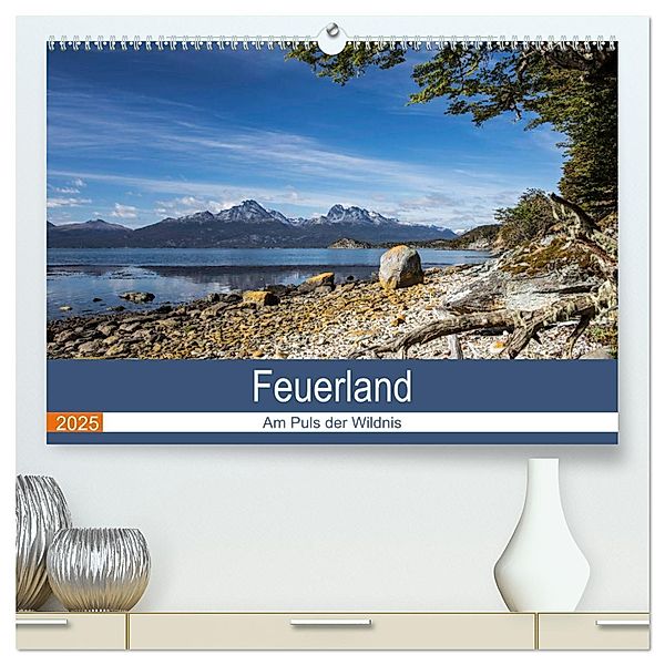 Feuerland - Am Puls der Wildnis (hochwertiger Premium Wandkalender 2025 DIN A2 quer), Kunstdruck in Hochglanz, Calvendo, Akrema-Photography Neetze