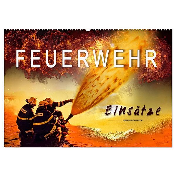 Feuerwehr - Einsätze (Wandkalender 2024 DIN A2 quer), CALVENDO Monatskalender, Peter Roder