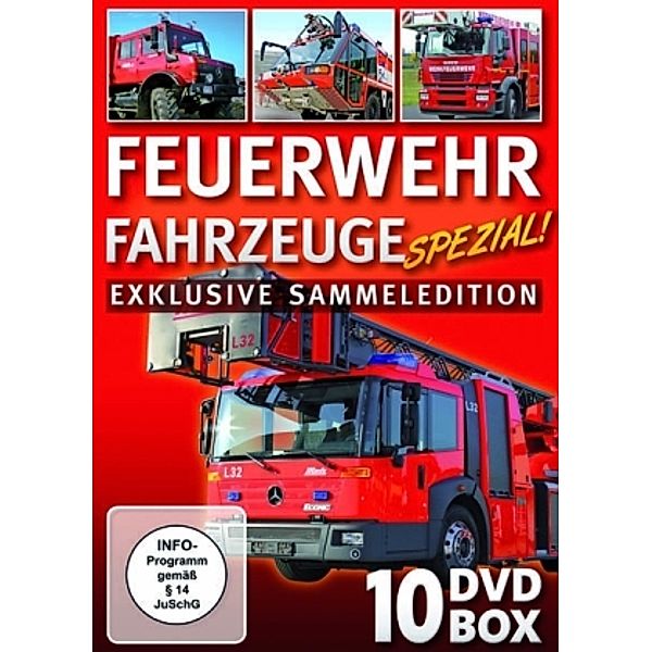 Feuerwehr Fahrzeuge Spezial!,10 DVDs