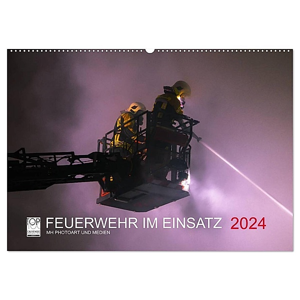 FEUERWEHR IM EINSATZ (Wandkalender 2024 DIN A2 quer), CALVENDO Monatskalender, Marcus Heinz