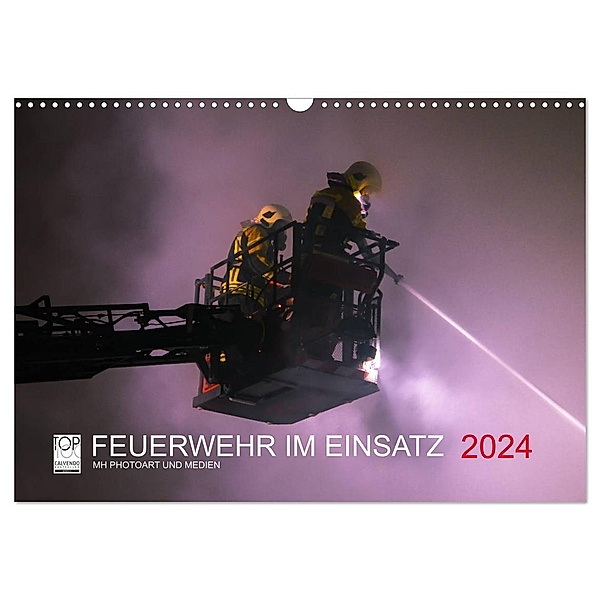 FEUERWEHR IM EINSATZ (Wandkalender 2024 DIN A3 quer), CALVENDO Monatskalender, Marcus Heinz