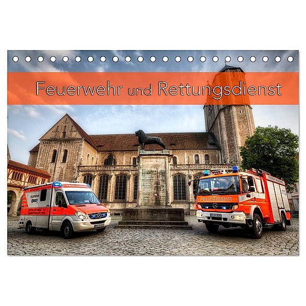 Feuerwehr und Rettungsdienst (Tischkalender 2024 DIN A5 quer), CALVENDO Monatskalender, Markus Will