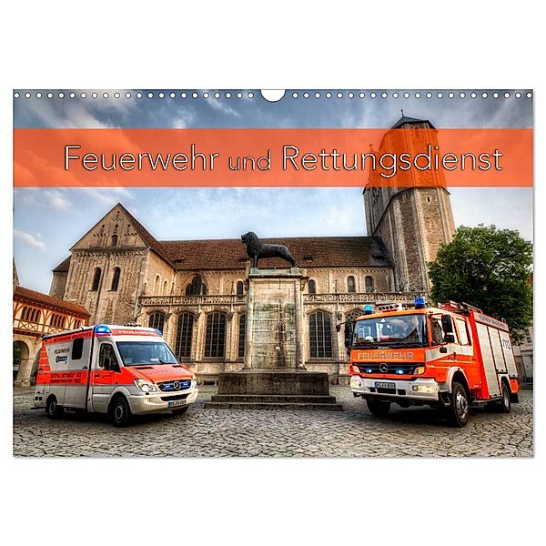 Feuerwehr und Rettungsdienst (Wandkalender 2025 DIN A3 quer), CALVENDO Monatskalender, Calvendo, Markus Will