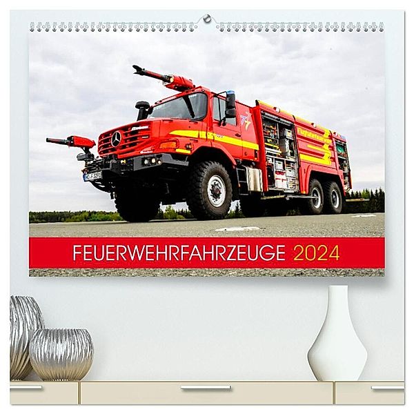 Feuerwehrfahrzeuge (hochwertiger Premium Wandkalender 2024 DIN A2 quer), Kunstdruck in Hochglanz, MH CONNECT 112 Marcus Heinz