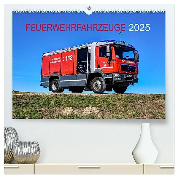 Feuerwehrfahrzeuge (hochwertiger Premium Wandkalender 2025 DIN A2 quer), Kunstdruck in Hochglanz, Calvendo, MH Photoart & Medien