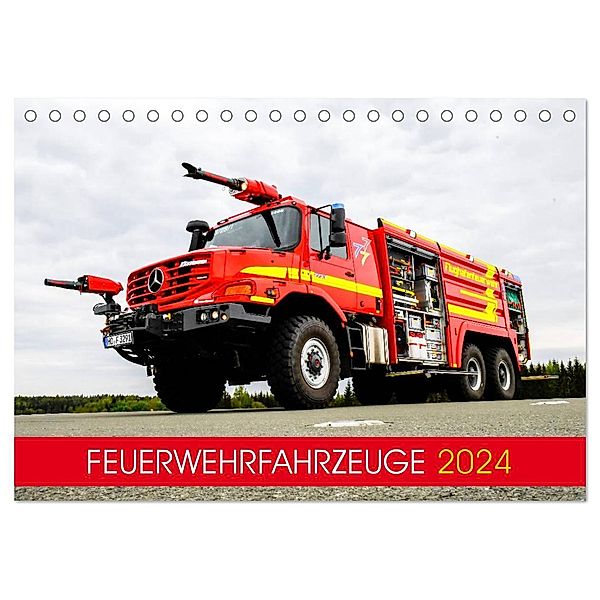 Feuerwehrfahrzeuge (Tischkalender 2024 DIN A5 quer), CALVENDO Monatskalender, MH CONNECT 112 Marcus Heinz