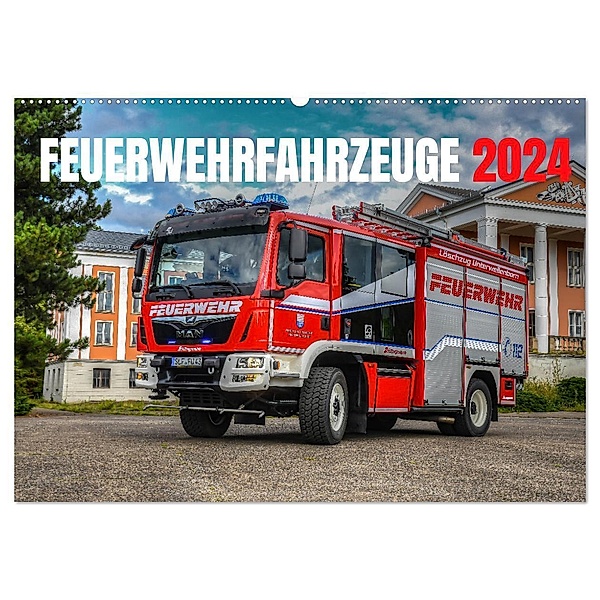 Feuerwehrfahrzeuge (Wandkalender 2024 DIN A2 quer), CALVENDO Monatskalender, MH-CONNECT 112