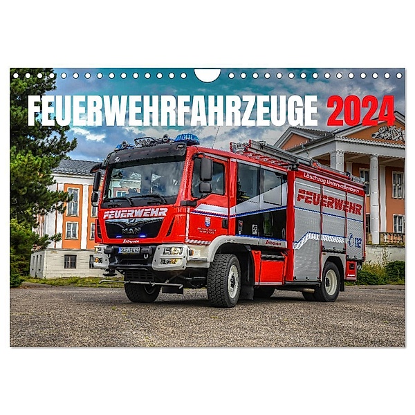 Feuerwehrfahrzeuge (Wandkalender 2024 DIN A4 quer), CALVENDO Monatskalender, MH-CONNECT 112