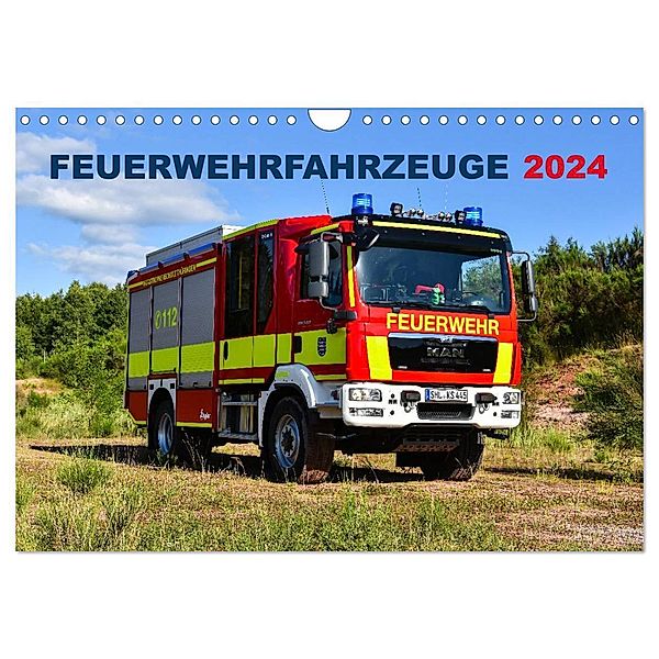 Feuerwehrfahrzeuge (Wandkalender 2024 DIN A4 quer), CALVENDO Monatskalender, MH Photoart & Medien / Marcus Heinz