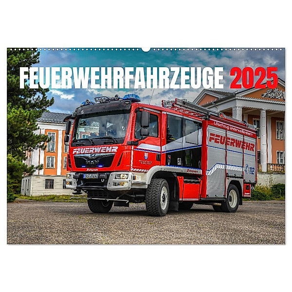 Feuerwehrfahrzeuge (Wandkalender 2025 DIN A2 quer), CALVENDO Monatskalender, Calvendo, MH-CONNECT 112
