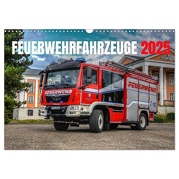 Feuerwehrfahrzeuge (Wandkalender 2025 DIN A3 quer), CALVENDO Monatskalender, Calvendo, MH-CONNECT 112
