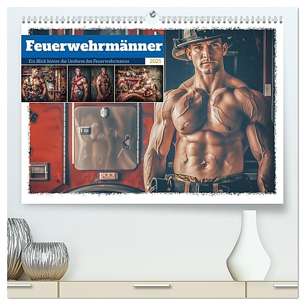 Feuerwehrmänner (hochwertiger Premium Wandkalender 2025 DIN A2 quer), Kunstdruck in Hochglanz, Calvendo, Steffen Gierok-Latniak