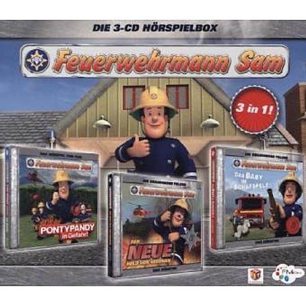 Feuerwehrmann Sam Hörspielbox.Box.1,3 Audio-CDs, Feuerwehrmann Sam