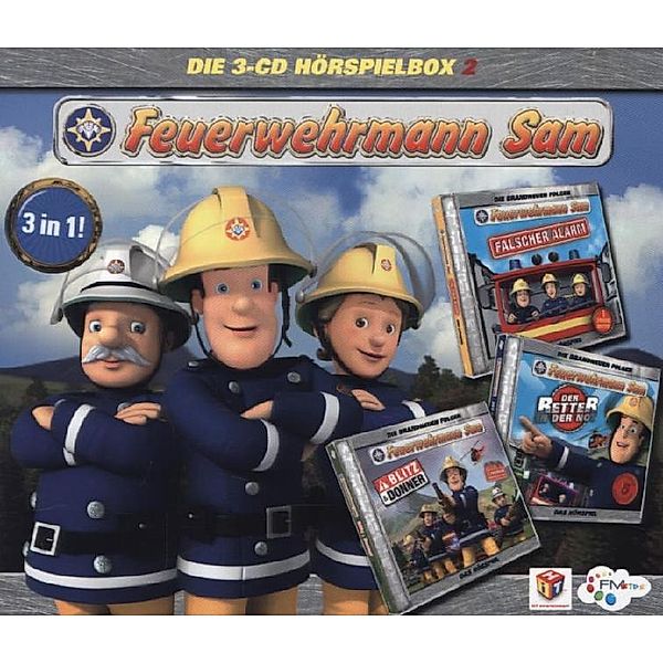 Feuerwehrmann Sam Hörspielbox.Box.2,3 Audio-CDs, Feuerwehrmann Sam